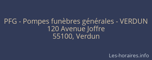 PFG - Pompes funèbres générales - VERDUN