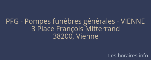 PFG - Pompes funèbres générales - VIENNE