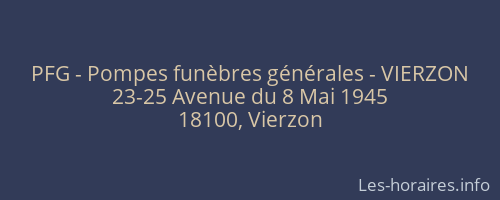 PFG - Pompes funèbres générales - VIERZON