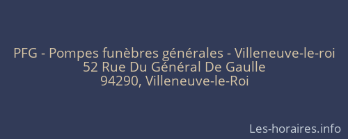 PFG - Pompes funèbres générales - Villeneuve-le-roi