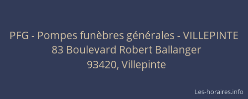 PFG - Pompes funèbres générales - VILLEPINTE