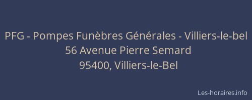 PFG - Pompes Funèbres Générales - Villiers-le-bel