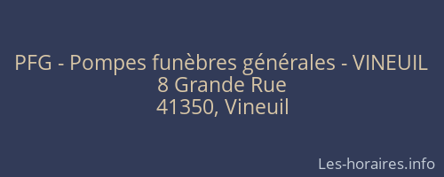 PFG - Pompes funèbres générales - VINEUIL
