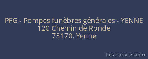 PFG - Pompes funèbres générales - YENNE
