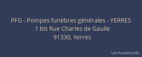 PFG - Pompes funèbres générales - YERRES
