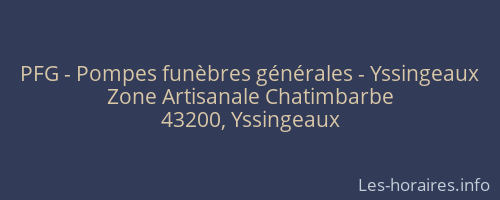PFG - Pompes funèbres générales - Yssingeaux