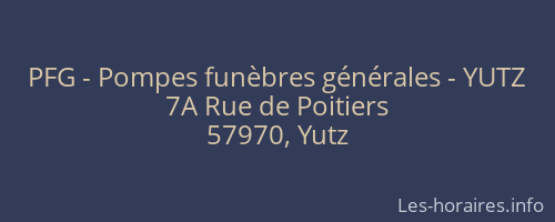 PFG - Pompes funèbres générales - YUTZ