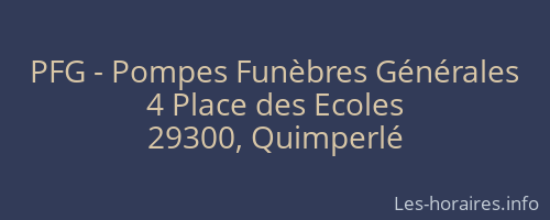 PFG - Pompes Funèbres Générales