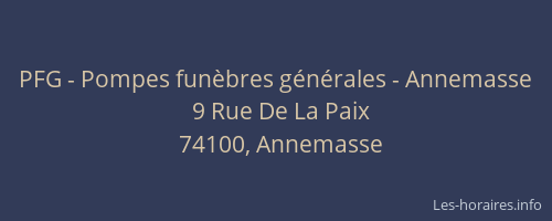 PFG - Pompes funèbres générales - Annemasse