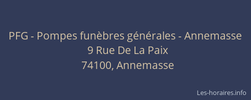 PFG - Pompes fun&egrave;bres g&eacute;n&eacute;rales - Annemasse