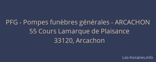 PFG - Pompes funèbres générales - ARCACHON