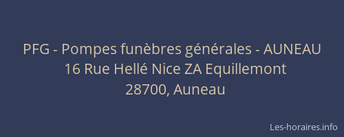 PFG - Pompes funèbres générales - AUNEAU