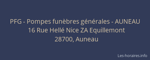 PFG - Pompes fun&egrave;bres g&eacute;n&eacute;rales - AUNEAU