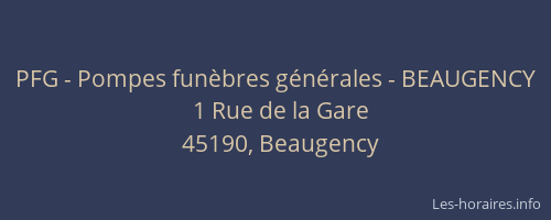 PFG - Pompes funèbres générales - BEAUGENCY