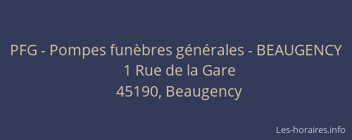 PFG - Pompes fun&egrave;bres g&eacute;n&eacute;rales - BEAUGENCY
