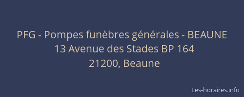 PFG - Pompes fun&egrave;bres g&eacute;n&eacute;rales - BEAUNE