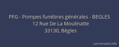 PFG - Pompes funèbres générales - BEGLES