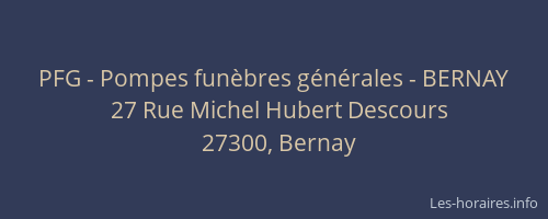 PFG - Pompes funèbres générales - BERNAY