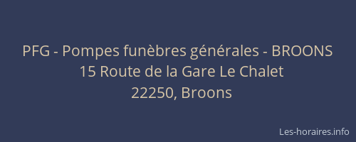 PFG - Pompes fun&egrave;bres g&eacute;n&eacute;rales - BROONS