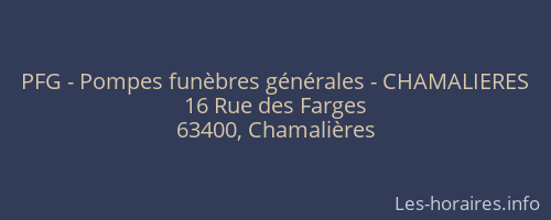 PFG - Pompes fun&egrave;bres g&eacute;n&eacute;rales - CHAMALIERES