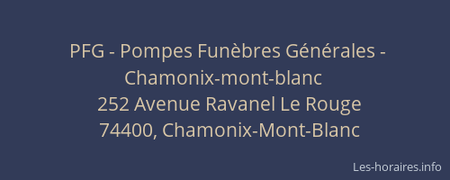 PFG - Pompes Funèbres Générales - Chamonix-mont-blanc