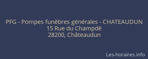 PFG - Pompes fun&egrave;bres g&eacute;n&eacute;rales - CHATEAUDUN