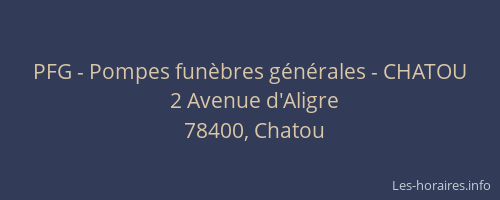 PFG - Pompes funèbres générales - CHATOU