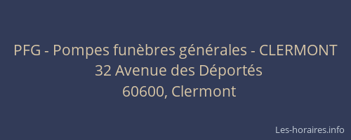 PFG - Pompes fun&egrave;bres g&eacute;n&eacute;rales - CLERMONT