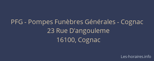PFG - Pompes Funèbres Générales - Cognac