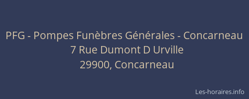 PFG - Pompes Funèbres Générales - Concarneau