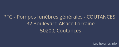 PFG - Pompes fun&egrave;bres g&eacute;n&eacute;rales - COUTANCES