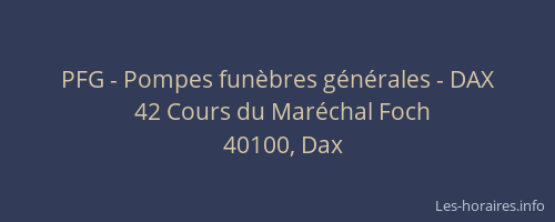PFG - Pompes funèbres générales - DAX