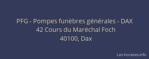 PFG - Pompes fun&egrave;bres g&eacute;n&eacute;rales - DAX