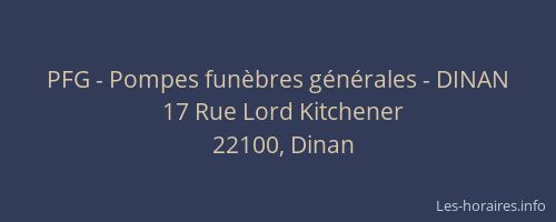 PFG - Pompes funèbres générales - DINAN