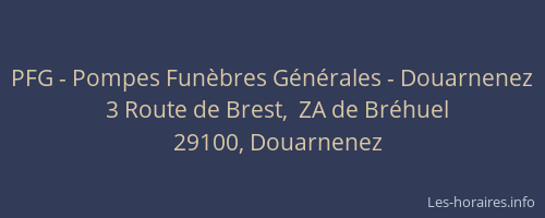 PFG - Pompes Fun&egrave;bres G&eacute;n&eacute;rales - Douarnenez