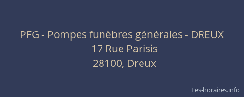 PFG - Pompes funèbres générales - DREUX