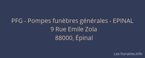 PFG - Pompes funèbres générales - EPINAL