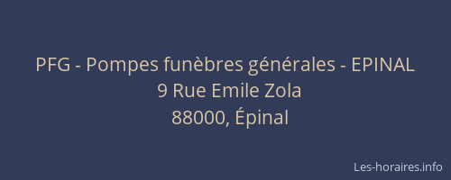 PFG - Pompes fun&egrave;bres g&eacute;n&eacute;rales - EPINAL