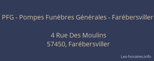 PFG - Pompes Fun&egrave;bres G&eacute;n&eacute;rales - Far&eacute;bersviller