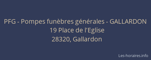 PFG - Pompes funèbres générales - GALLARDON