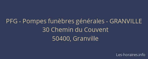 PFG - Pompes fun&egrave;bres g&eacute;n&eacute;rales - GRANVILLE