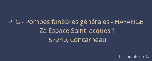 PFG - Pompes fun&egrave;bres g&eacute;n&eacute;rales - HAYANGE