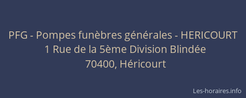 PFG - Pompes fun&egrave;bres g&eacute;n&eacute;rales - HERICOURT