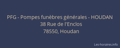 PFG - Pompes funèbres générales - HOUDAN