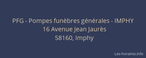PFG - Pompes fun&egrave;bres g&eacute;n&eacute;rales - IMPHY