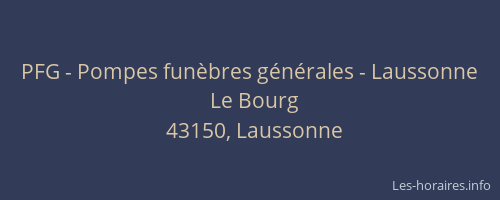 PFG - Pompes funèbres générales - Laussonne