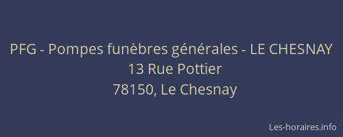 PFG - Pompes funèbres générales - LE CHESNAY