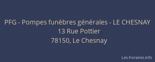 PFG - Pompes fun&egrave;bres g&eacute;n&eacute;rales - LE CHESNAY