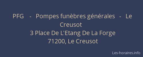 PFG    -   Pompes fun&egrave;bres g&eacute;n&eacute;rales   -   Le Creusot