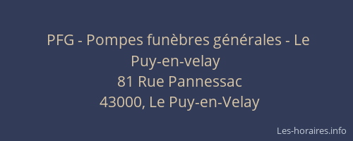 PFG - Pompes funèbres générales - Le Puy-en-velay